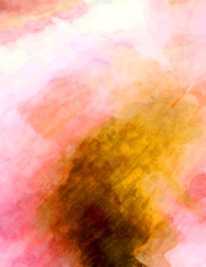 Soyut suluboya sanat eserleri. Fırça boyalı dijital resim. Renkli yaratıcı suluboya çizimi.