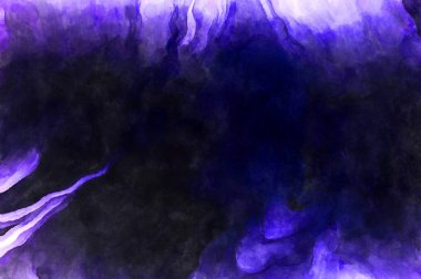 Soyut suluboya sanat eserleri. Fırça boyalı dijital resim. Renkli yaratıcı suluboya çizimi.