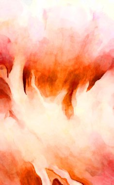 Soyut suluboya sanat eserleri. Fırça boyalı dijital resim. Renkli yaratıcı suluboya çizimi.