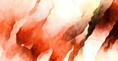 Soyut suluboya sanat eserleri. Fırça boyalı dijital resim. Renkli yaratıcı suluboya çizimi.