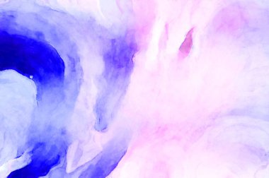 Soyut suluboya sanat eserleri. Fırça boyalı dijital resim. Renkli yaratıcı suluboya çizimi.