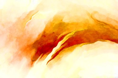 Soyut suluboya sanat eserleri. Fırça boyalı dijital resim. Renkli yaratıcı suluboya çizimi.