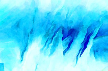 Soyut suluboya sanat eserleri. Fırça boyalı dijital resim. Renkli yaratıcı suluboya çizimi.