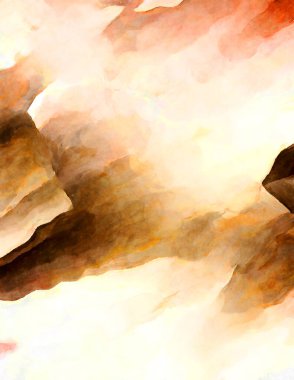 Soyut suluboya sanat eserleri. Fırça boyalı dijital resim. Renkli yaratıcı suluboya çizimi.