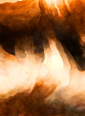 Soyut suluboya sanat eserleri. Fırça boyalı dijital resim. Renkli yaratıcı suluboya çizimi.