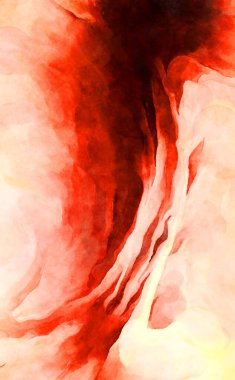 Soyut suluboya sanat eserleri. Fırça boyalı dijital resim. Renkli yaratıcı suluboya çizimi.