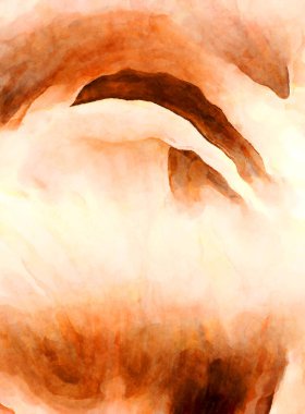 Soyut suluboya sanat eserleri. Fırça boyalı dijital resim. Renkli yaratıcı suluboya çizimi.