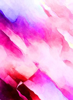 Soyut suluboya sanat eserleri. Fırça boyalı dijital resim. Renkli yaratıcı suluboya çizimi.