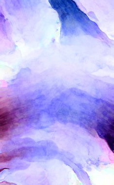 Soyut suluboya sanat eserleri. Fırça boyalı dijital resim. Renkli yaratıcı suluboya çizimi.