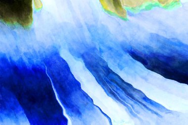 Soyut suluboya sanat eserleri. Fırça boyalı dijital resim. Renkli yaratıcı suluboya çizimi.