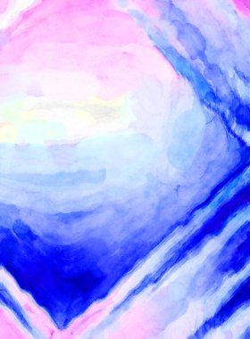 Soyut suluboya sanat eserleri. Fırça boyalı dijital resim. Renkli yaratıcı suluboya çizimi.