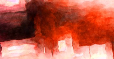 Soyut suluboya sanat eserleri. Fırça boyalı dijital resim. Renkli yaratıcı suluboya çizimi.