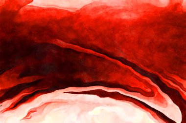 Soyut suluboya sanat eserleri. Fırça boyalı dijital resim. Renkli yaratıcı suluboya çizimi.