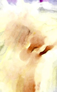 Soyut suluboya sanat eserleri. Fırça boyalı dijital resim. Renkli yaratıcı suluboya çizimi.