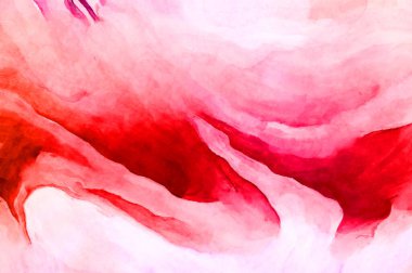 Soyut suluboya sanat eserleri. Fırça boyalı dijital resim. Renkli yaratıcı suluboya çizimi.