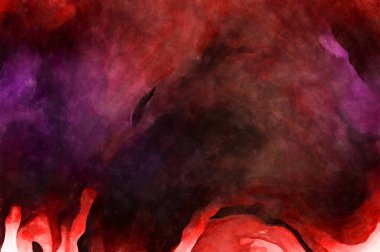 Soyut suluboya sanat eserleri. Fırça boyalı dijital resim. Renkli yaratıcı suluboya çizimi.