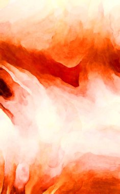 Soyut suluboya sanat eserleri. Fırça boyalı dijital resim. Renkli yaratıcı suluboya çizimi.