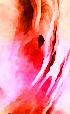 Soyut suluboya sanat eserleri. Fırça boyalı dijital resim. Renkli yaratıcı suluboya çizimi.