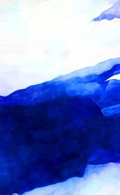 Soyut suluboya sanat eserleri. Fırça boyalı dijital resim. Renkli yaratıcı suluboya çizimi.