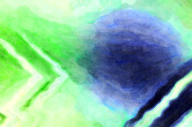 Soyut suluboya sanat eserleri. Fırça boyalı dijital resim. Renkli yaratıcı suluboya çizimi.