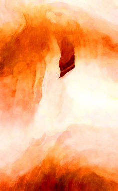 Soyut suluboya sanat eserleri. Fırça boyalı dijital resim. Renkli yaratıcı suluboya çizimi.