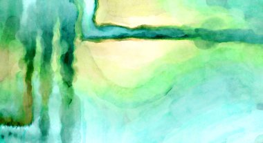 Soyut suluboya sanat eserleri. Fırça boyalı dijital resim. Renkli yaratıcı suluboya çizimi.