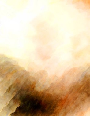 Soyut suluboya sanat eserleri. Fırça boyalı dijital resim. Renkli yaratıcı suluboya çizimi.