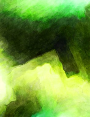 Soyut suluboya sanat eserleri. Fırça boyalı dijital resim. Renkli yaratıcı suluboya çizimi.