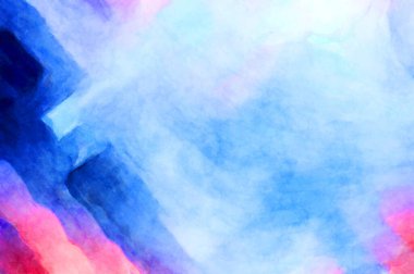 Soyut suluboya sanat eserleri. Fırça boyalı dijital resim. Renkli yaratıcı suluboya çizimi.