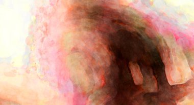 Soyut suluboya sanat eserleri. Fırça boyalı dijital resim. Renkli yaratıcı suluboya çizimi.