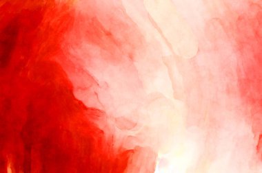 Soyut suluboya sanat eserleri. Fırça boyalı dijital resim. Renkli yaratıcı suluboya çizimi.