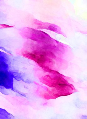 Soyut suluboya sanat eserleri. Fırça boyalı dijital resim. Renkli yaratıcı suluboya çizimi.