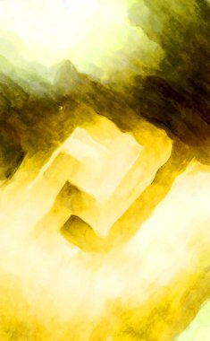 Soyut suluboya sanat eserleri. Fırça boyalı dijital resim. Renkli yaratıcı suluboya çizimi.