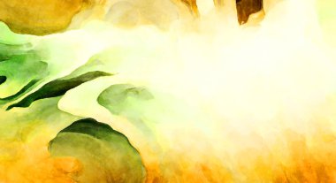 Soyut suluboya sanat eserleri. Fırça boyalı dijital resim. Renkli yaratıcı suluboya çizimi.