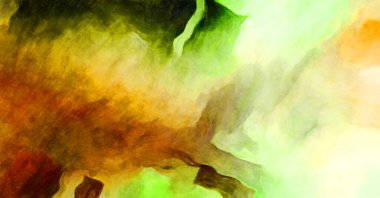 Soyut suluboya sanat eserleri. Fırça boyalı dijital resim. Renkli yaratıcı suluboya çizimi.