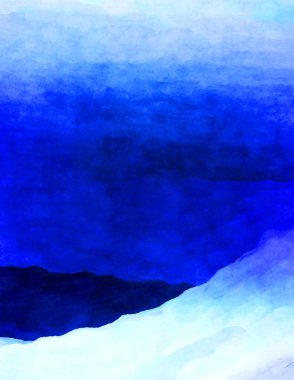 Soyut suluboya sanat eserleri. Fırça boyalı dijital resim. Renkli yaratıcı suluboya çizimi.