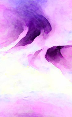 Soyut suluboya sanat eserleri. Fırça boyalı dijital resim. Renkli yaratıcı suluboya çizimi.