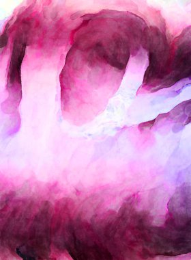 Soyut suluboya sanat eserleri. Fırça boyalı dijital resim. Renkli yaratıcı suluboya çizimi.