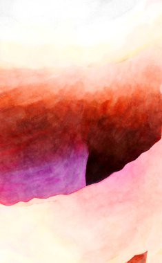 Soyut suluboya sanat eserleri. Fırça boyalı dijital resim. Renkli yaratıcı suluboya çizimi.