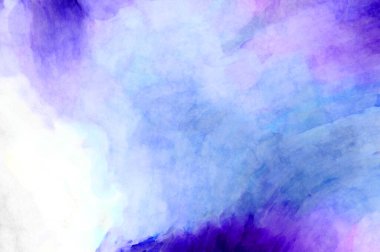 Soyut suluboya sanat eserleri. Fırça boyalı dijital resim. Renkli yaratıcı suluboya çizimi.