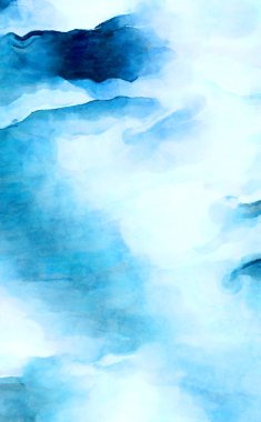 Soyut suluboya sanat eserleri. Fırça boyalı dijital resim. Renkli yaratıcı suluboya çizimi.