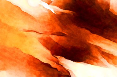 Soyut suluboya sanat eserleri. Fırça boyalı dijital resim. Renkli yaratıcı suluboya çizimi.