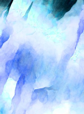 Soyut suluboya sanat eserleri. Fırça boyalı dijital resim. Renkli yaratıcı suluboya çizimi.