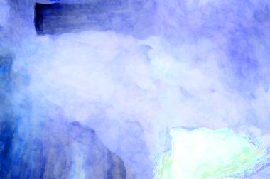 Soyut suluboya sanat eserleri. Fırça boyalı dijital resim. Renkli yaratıcı suluboya çizimi.