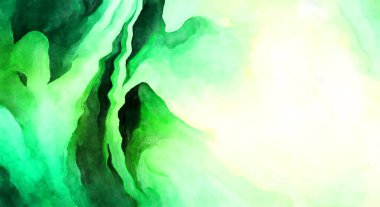 Soyut suluboya sanat eserleri. Fırça boyalı dijital resim. Renkli yaratıcı suluboya çizimi.