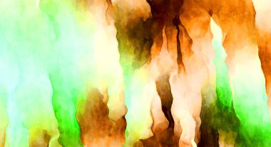 Soyut suluboya sanat eserleri. Fırça boyalı dijital resim. Renkli yaratıcı suluboya çizimi.