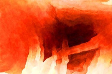 Soyut suluboya sanat eserleri. Fırça boyalı dijital resim. Renkli yaratıcı suluboya çizimi.