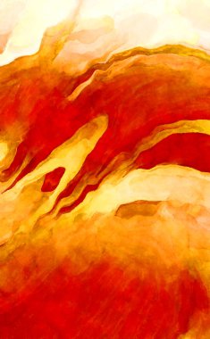 Soyut suluboya sanat eserleri. Fırça boyalı dijital resim. Renkli yaratıcı suluboya çizimi.