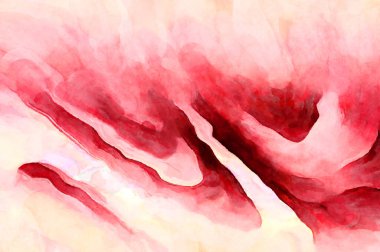 Soyut suluboya sanat eserleri. Fırça boyalı dijital resim. Renkli yaratıcı suluboya çizimi.