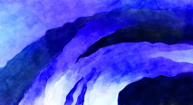 Soyut suluboya sanat eserleri. Fırça boyalı dijital resim. Renkli yaratıcı suluboya çizimi.